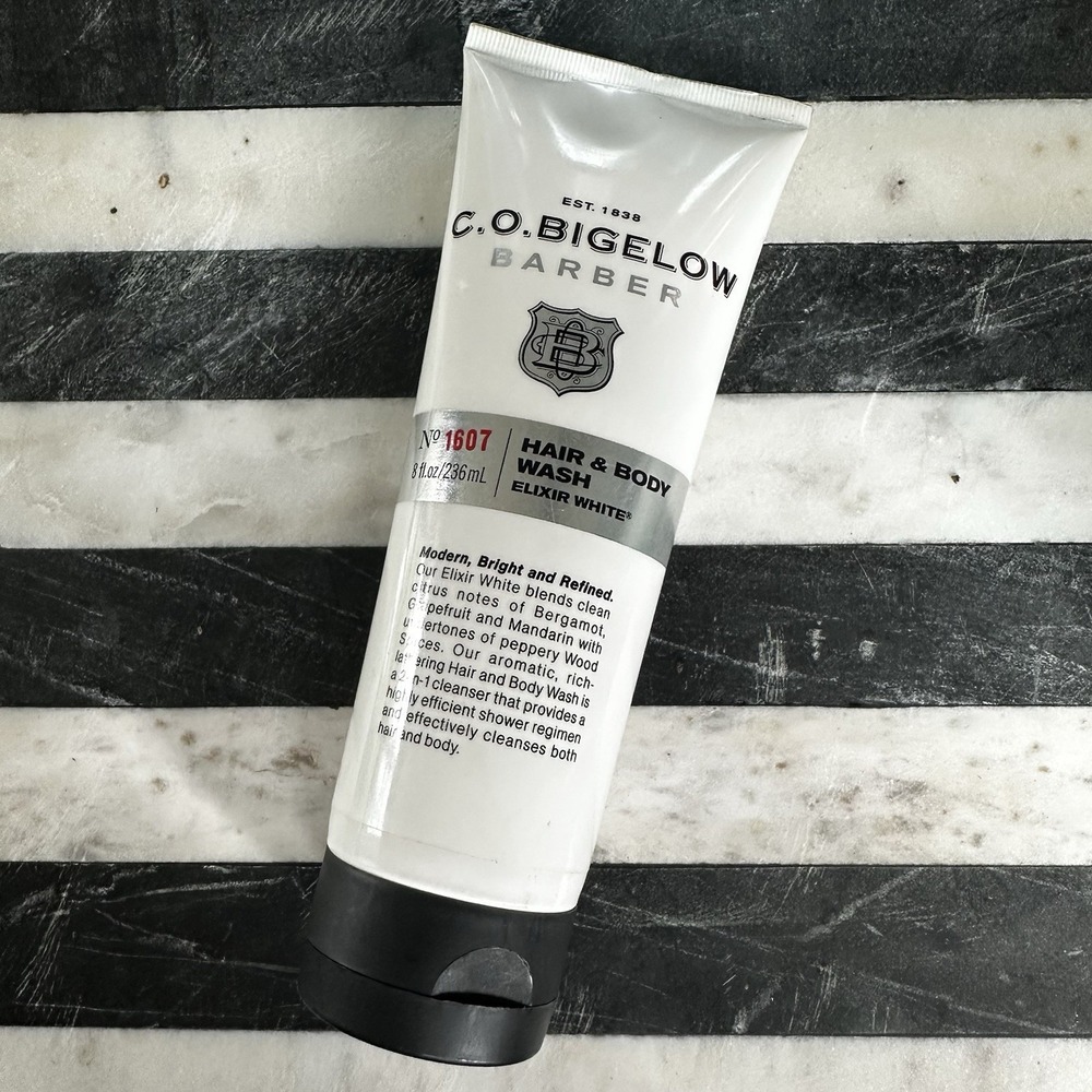 C.O. Bigelow Barber Elixir White Hair & Body Wash No 1607 8oz Bergamot Citrus